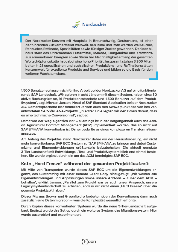 Vorschaubild Projektbericht T.CON GmbH & Co.KG
